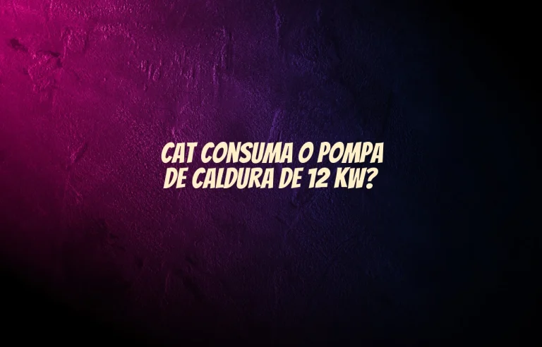 cat consuma o pompa de caldura de 12 kw